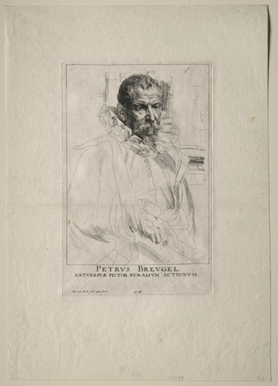 Portret Pietera Bruegla. autorstwa Anthony van Dyck