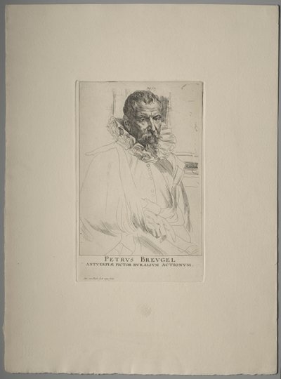 Portret Pietera Bruegla. autorstwa Anthony van Dyck