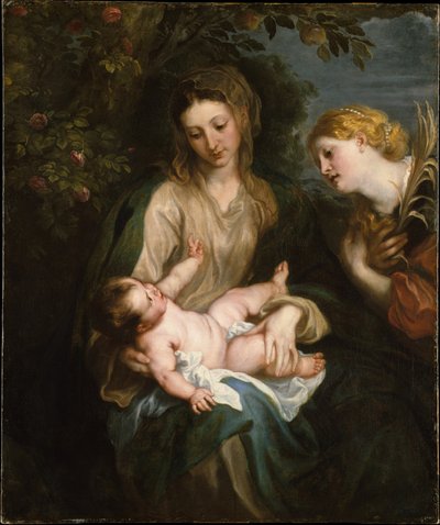Dziewica z Dzieciątkiem ze świętą Katarzyną Aleksandryjską autorstwa Anthony van Dyck