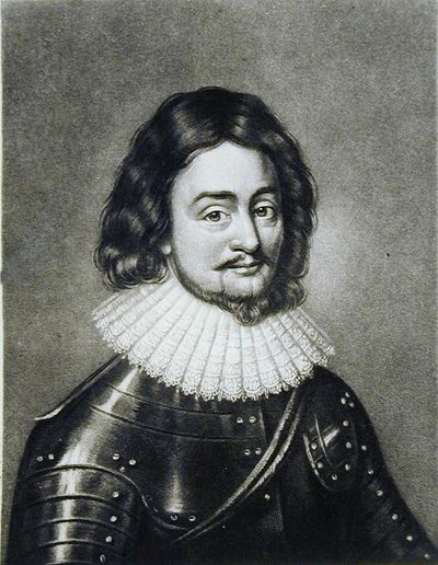 Fryderyk V (1596-1632) król Czech, elektor palatyn reński, ilustracja z portretów postaci wybitnych w historii brytyjskiej, ryty przez Roberta Dunkartona (1744-c.1817) (mezzotinta) autorstwa Anthony van after Dyck