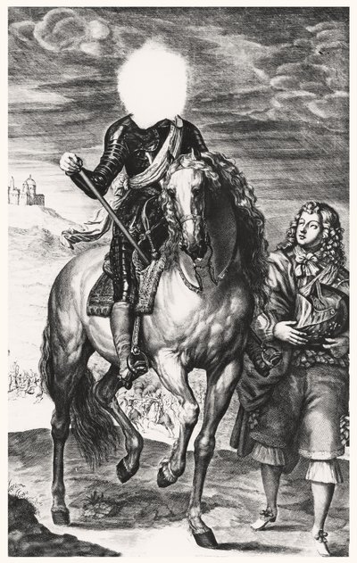 Portret konny bez głowy, pierwotnie Ludwika Francji, rytowany przez Pierre Lombard (1612-80) (patrz 105377-8) autorstwa Anthony van after Dyck
