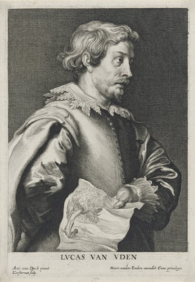 Lucas van Uden, 1630-1640 akwaforta Lucusa Vorstermana (1595-1675) (akwaforta z grawerem na papierze czerpanym) autorstwa Anthony van after Dyck