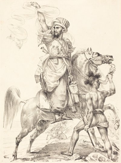 Wódz mameluków na koniu autorstwa Antoine-Jean Gros