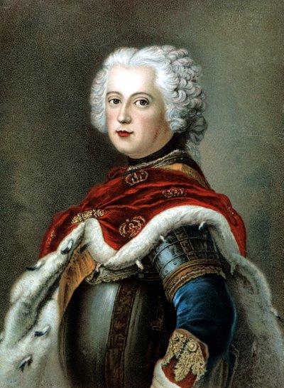 Fryderyk II Wielki, król Prus autorstwa Antoine (after) Pesne