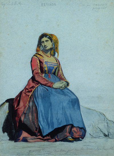 Kobieta z Procidy, siedząca autorstwa Antoine Auguste Ernest Herbert or Hebert