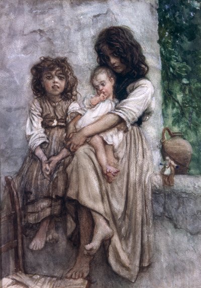 Młode dziewczyny z Ischii autorstwa Antoine Auguste Ernest Herbert or Hebert