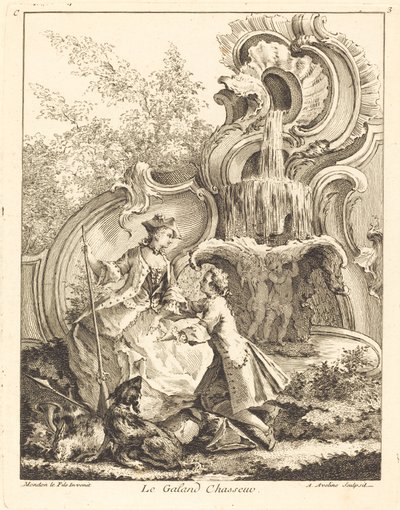 Galand Chasseur, 1736. autorstwa Antoine Aveline