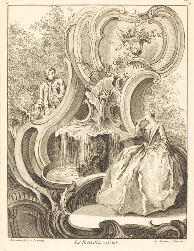 Spotkanie, 1736. autorstwa Antoine Aveline