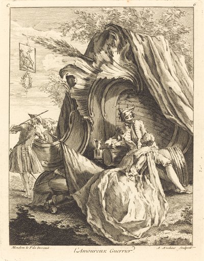 Kochanek wojowników, 1736. autorstwa Antoine Aveline