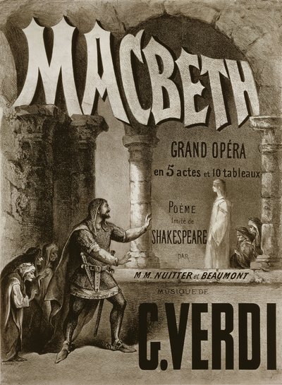 Plakat do opery Makbet Giuseppe Verdiego (plakat) autorstwa Antoine Barbizet