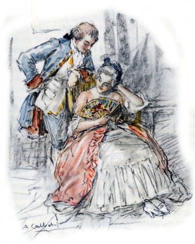 Werterowska dworzanin Mademoiselle de B, aby zapomnieć o Charlotte autorstwa Antoine Calbet