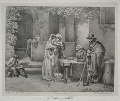 Publiczny pisarz autorstwa Antoine Cécile Hortense Haudebourt Lescot