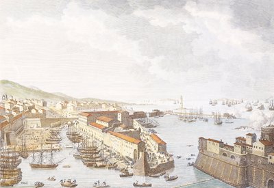 Wjazd Francuzów do Livorno, czerwiec 1796, rycina Jean Duplessis-Bertaux (1750-1818), rysunek Carle Vernet (1758-1836), Francuskie Wojny Rewolucyjne, Włochy autorstwa Antoine Charles Horace Vernet