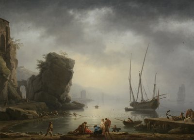 Śródziemnomorska scena nadmorska, 1746 autorstwa Antoine Charles Horace Vernet