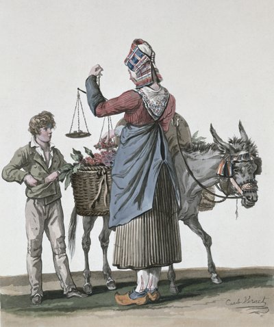 Sprzedawca czereśni autorstwa Antoine Charles Horace Vernet