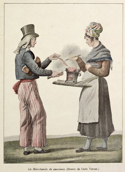 Sprzedawca kiełbasy autorstwa Antoine Charles Horace Vernet