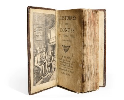 Frontyspis z „Stories or Tales of the Past. Z Moralitami Charlesa Perraulta, Paryż: Claude Barbin autorstwa Antoine Clouzier