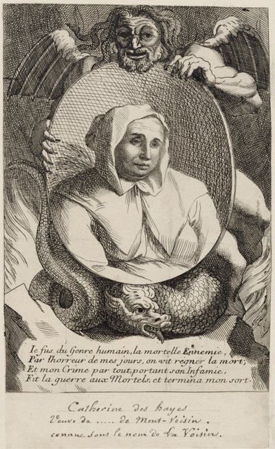 Catherine Deshayes (Monvoisin, znana jako "La Voisin") 1680 autorstwa Antoine Coypel