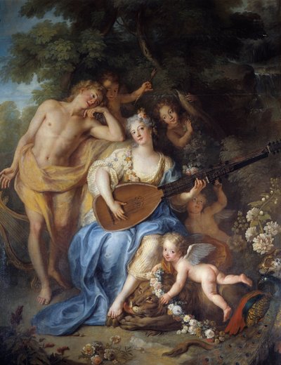 Fragment „Portretu księżnej Villars”” z domu Angelique de Varangeville (1683 -? ). Obraz Antoine