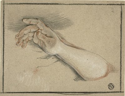 Dłoń i przedramię autorstwa Antoine Coypel