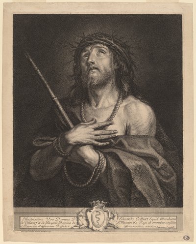 Chrystus jako Mąż boleści autorstwa Antoine Coypel, finished in engraving by Charles Simonneau