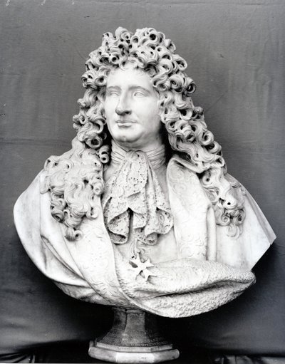 Popiersie Jules Hardouin Mansart (1646-1708) 1698 (marmur) autorstwa Antoine Coysevox
