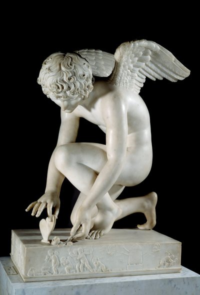 Amorek lub „Miłość biorąca Butterillon” Marmurowa rzeźba Antoine Denis Chaudet (1763-1810) 1817 Paryż, Luwr autorstwa Antoine Denis Chaudet