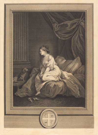 Gdyby był mi tak wierny autorstwa Antoine Francois Dennel after Jean Honoré Fragonard