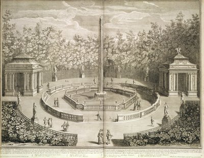 Fontanna Kopuł, Wersal, ok. 1715 (akwaforta) autorstwa Antoine Herriset