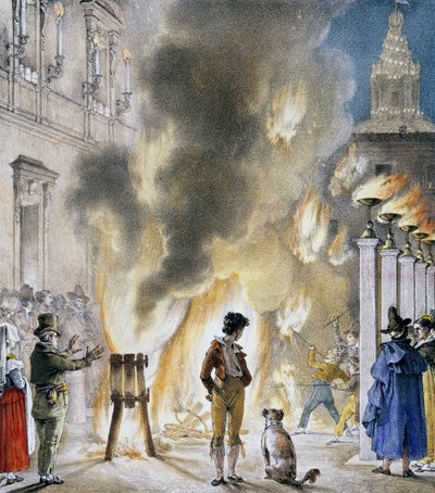 Małe fajerwerki w Palazzo Madama, Antoine-Jean-Baptiste Thomas (1791-1833), grafika zaczerpnięta z Un an a Rome et dans ses environs (Rok w Rzymie i okolicach). Włochy autorstwa Antoine Jean Baptiste Thomas