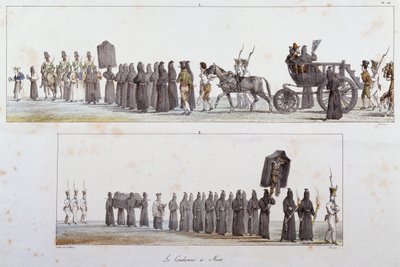 Skazany na śmierć przez Antoine Jean-Baptiste Thomas (1791-1834), akwarela autorstwa Antoine Jean Baptiste Thomas