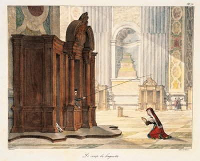 Różdżka w Bazylice Świętego Piotra autorstwa Antoine Jean Baptiste Thomas