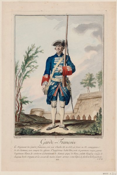Gwardia francuska Gwardia francuska, 1756. autorstwa Antoine Jean De Fehrt