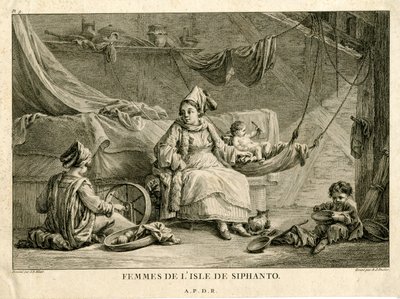 Kobiety z wyspy Siphanto, wg Jean-Baptiste Hilair (1753-1822) autorstwa Antoine Jean Duclos