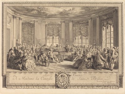 Koncert autorstwa Antoine Jean Duclos after Augustin de Saint Aubin