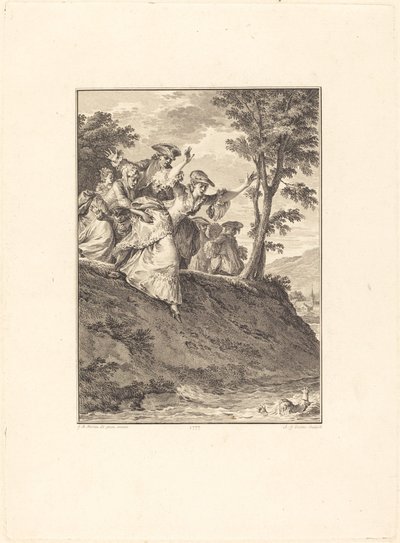 Pędzi za nim autorstwa Antoine Jean Duclos after Jean Michel Moreau