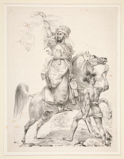 Wódz Mameluków na koniu autorstwa Antoine Jean Gros