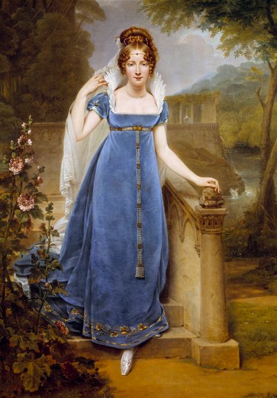 Pełnowymiarowy portret Henriette Scherrer, hrabiny Legrand (1795-1848). Obraz Antoine Jean Gros (1771-1835) autorstwa Antoine Jean Gros