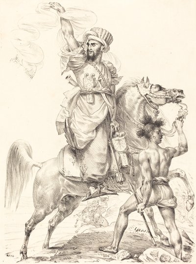 Wódz Mameluków na koniu autorstwa Antoine Jean Gros