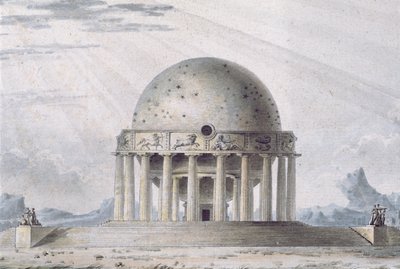 Projekt domu dla kosmopolity, 1783 (detal) (zob. też 195241-195242, 196724-196726) autorstwa Antoine Laurent Thomas Vaudoyer
