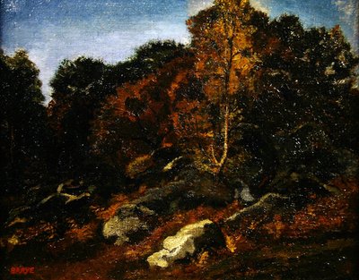 Jesień w Fontainebleau (olej na płótnie) autorstwa Antoine Louis Barye