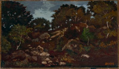 Skały w lesie Fontainebleau autorstwa Antoine Louis Barye
