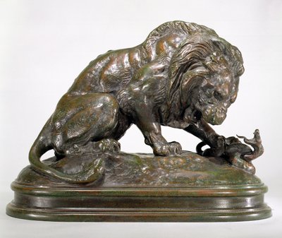 Lew i wąż autorstwa Antoine Louis Barye