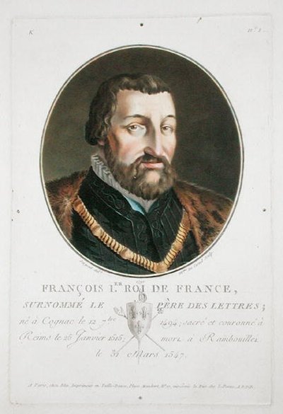 Franciszek I (1494-1547) król Francji autorstwa Antoine Louis Francois Sergent-Marceau