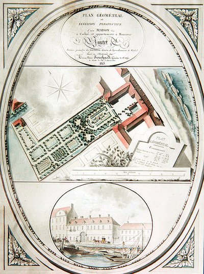 Plan domu i ogrodu M. Pantet autorstwa Antoine Marie Souchard