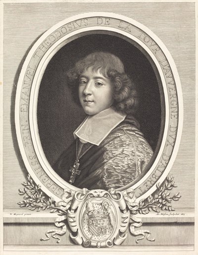 Kardynał Bouillon autorstwa Antoine Masson after Nicolas Mignard