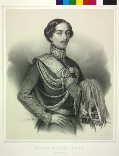 Książę Parmy Karol III (litografia) autorstwa Antoine Maurin