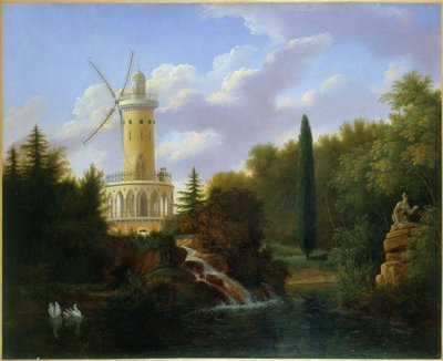 Wiatrak w Folie-Beaujon w Paryżu, 1827 autorstwa Antoine Patrice Guyot