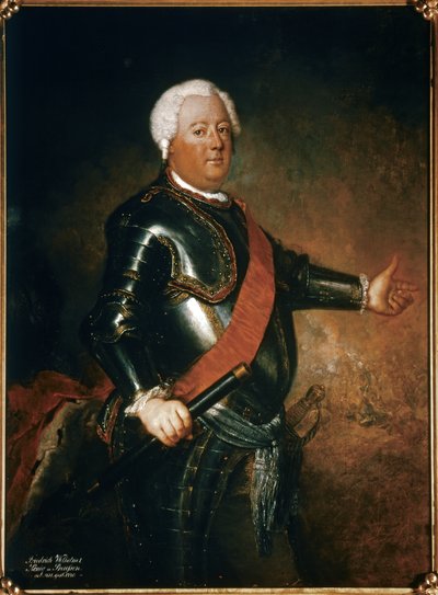 FRIEDRICH WILHELM I: Król Prus (1688-1740), po 1733 (olej na płótnie) autorstwa Antoine Pesne