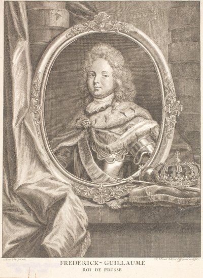 Fryderyk Wilhelm I, król pruski i jako elektor Fryderyk Wilhelm II i margrabia brandenburski autorstwa Antoine Pesne